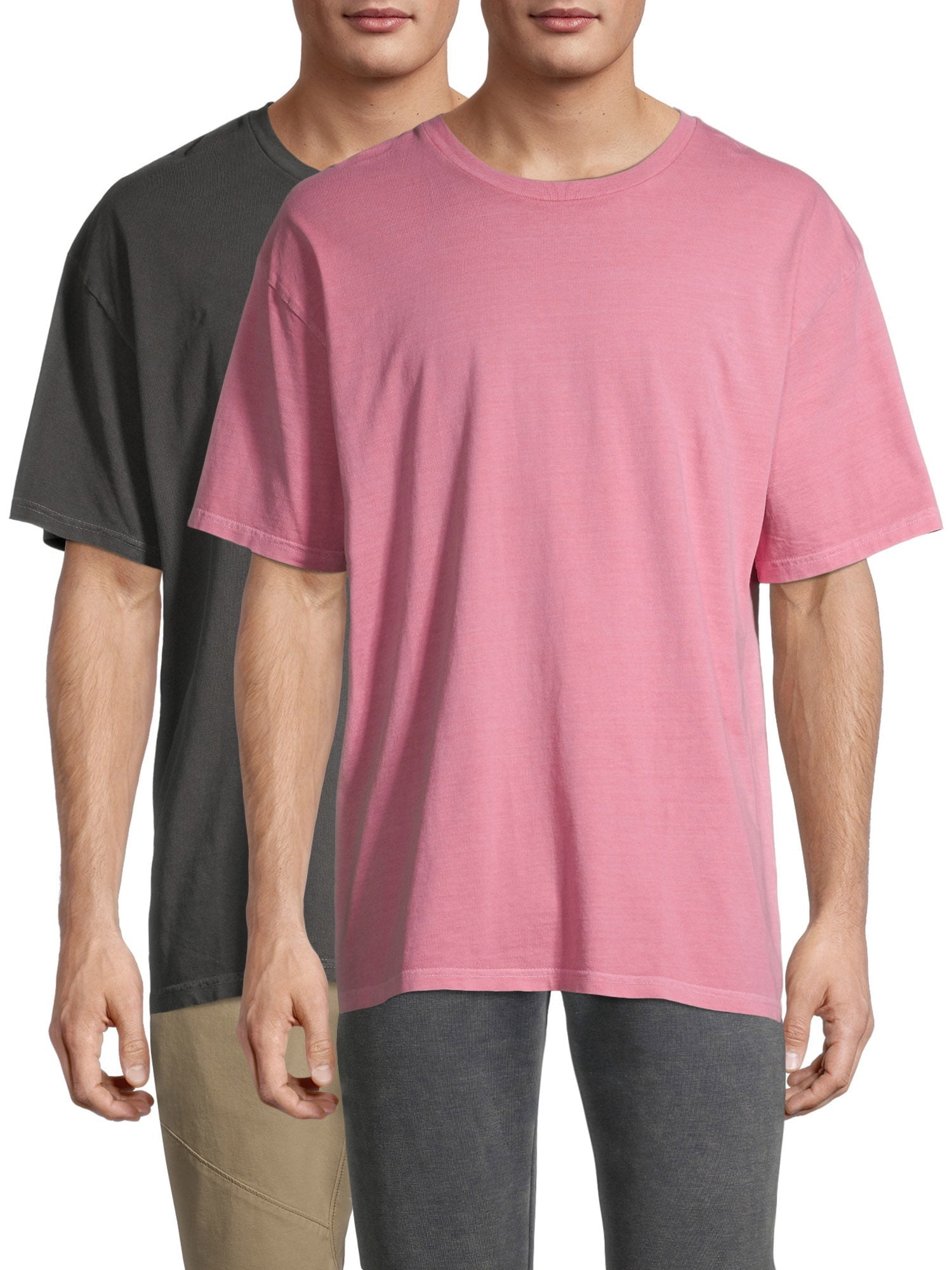 No Boundaries Men's Oversized TShirts, 2Pack