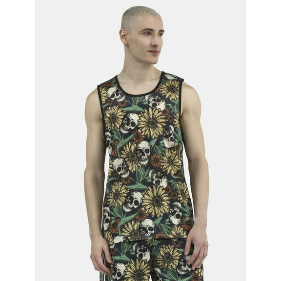No Boundaries Men's & Big Men's Solid and Printed Mesh Tank Top, Sizes XS-5XL