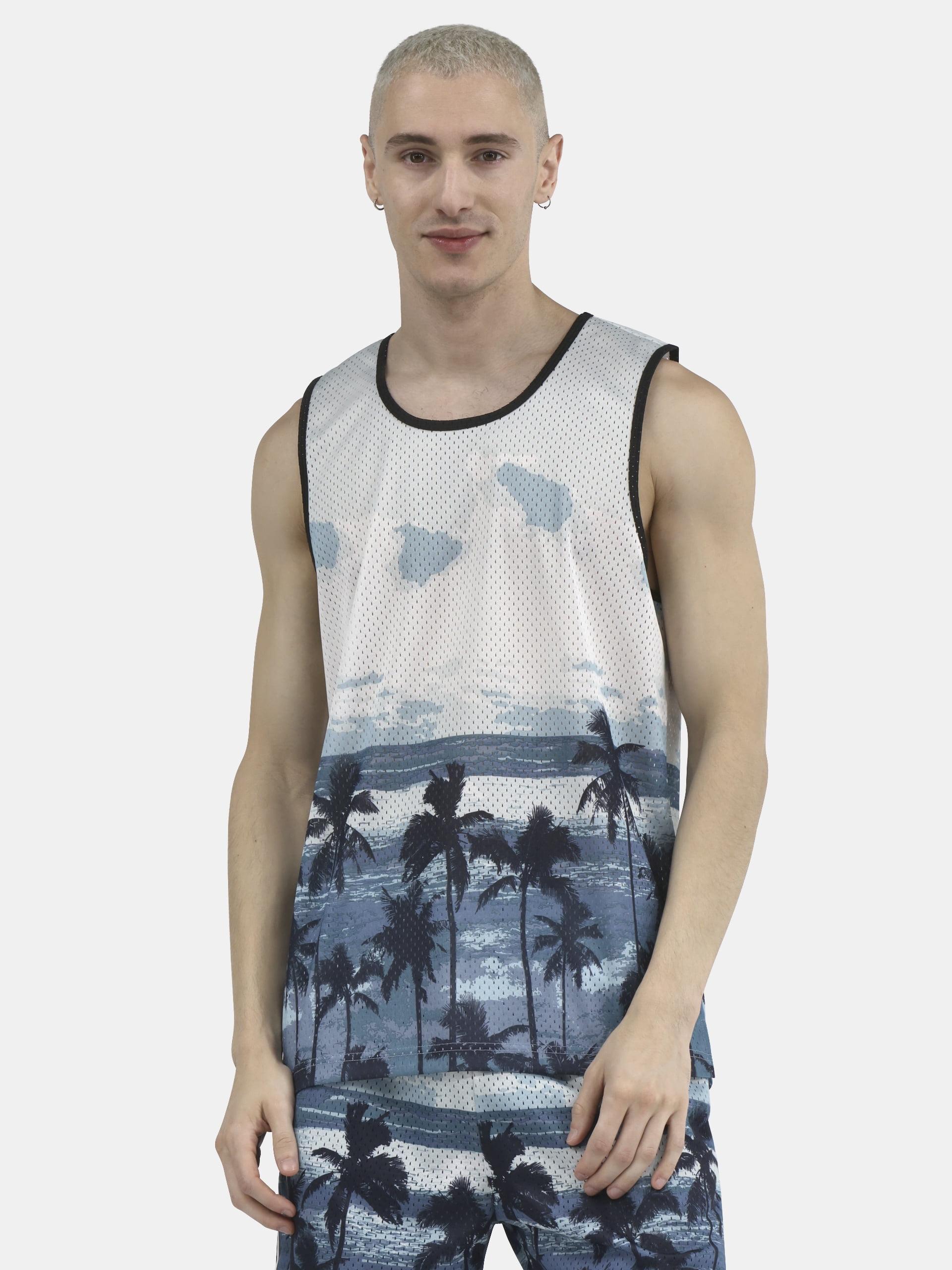 No Boundaries Men's & Big Men's Solid and Printed Mesh Tank Top, Sizes XS-5XL