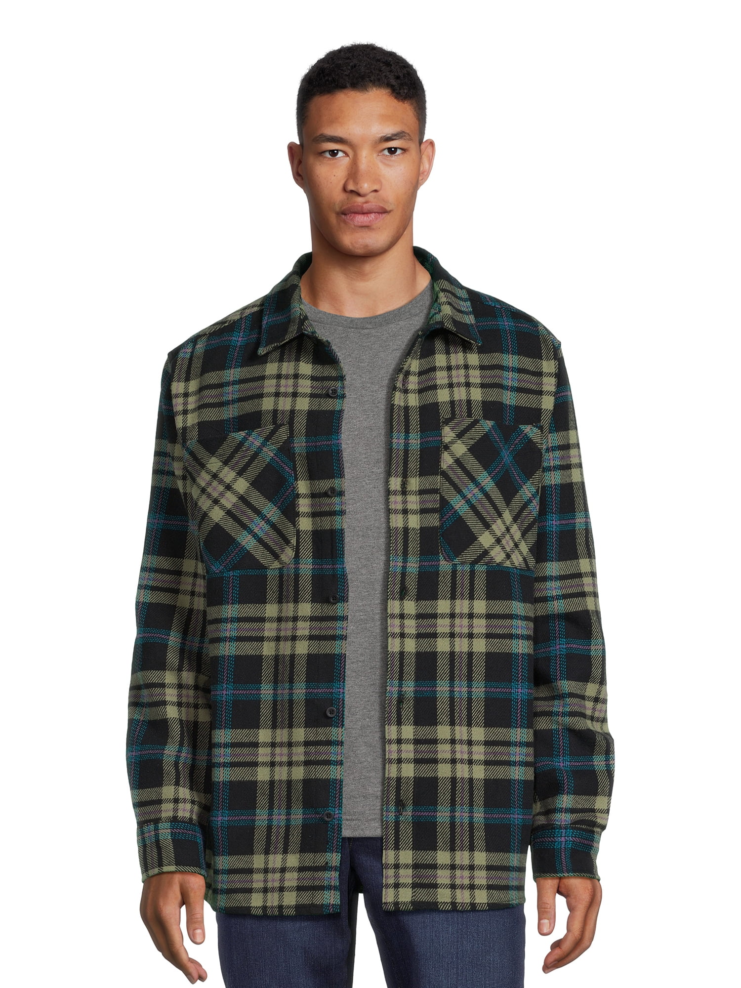 Men's Typography White Oversized Shacket