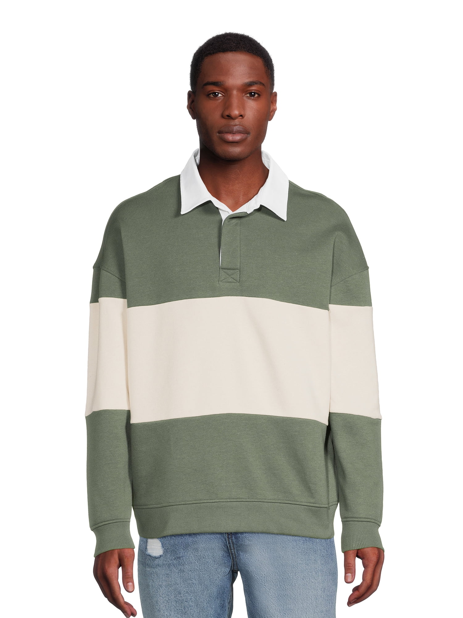 No Boundaries Men's Polo Sweatshirt