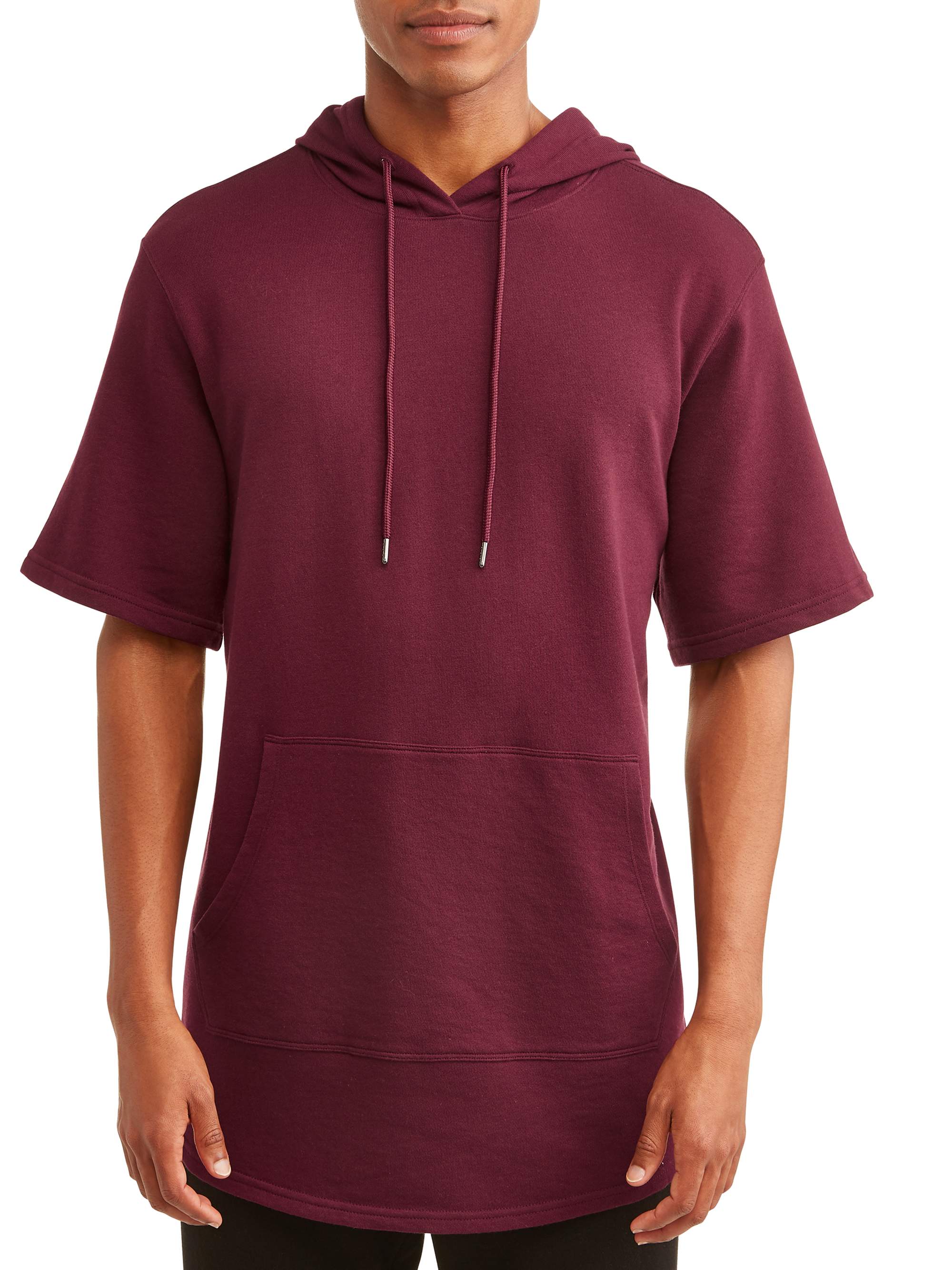 No boundaries men's short sleeve elongated hoodie deals