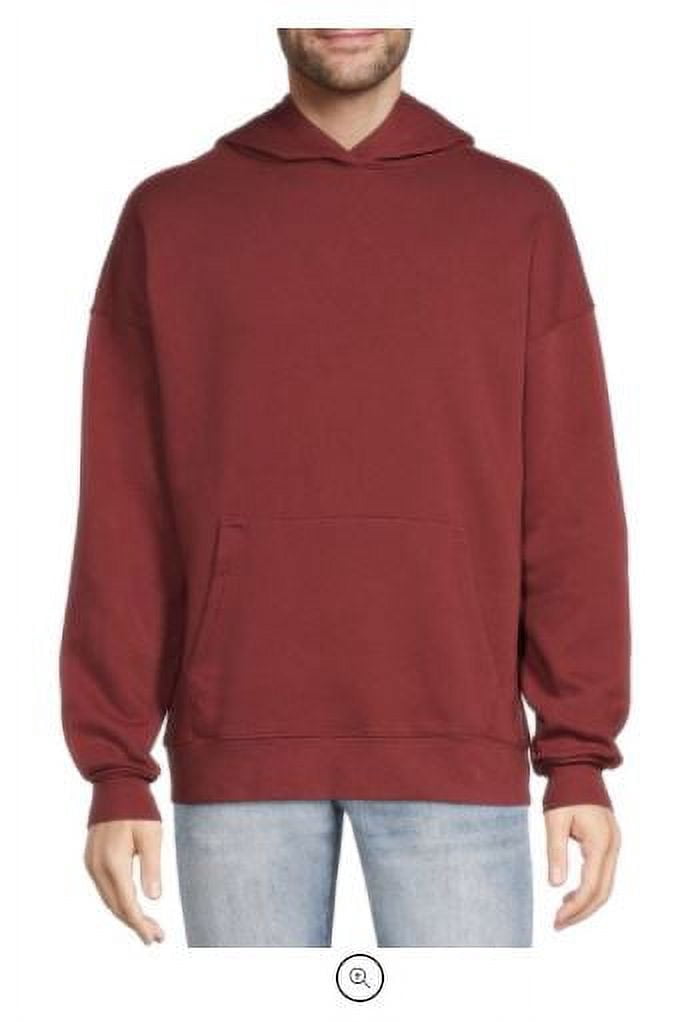 No Boundaries Men's Solid Fleece Hoodie
