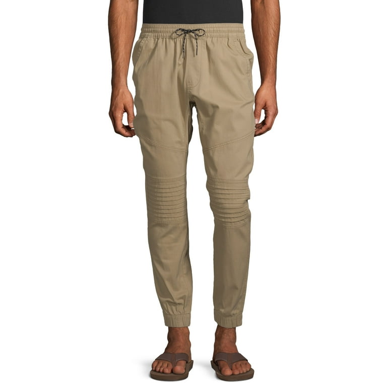 No Boundaries Men s Twill Moto Jogger Pants Walmart