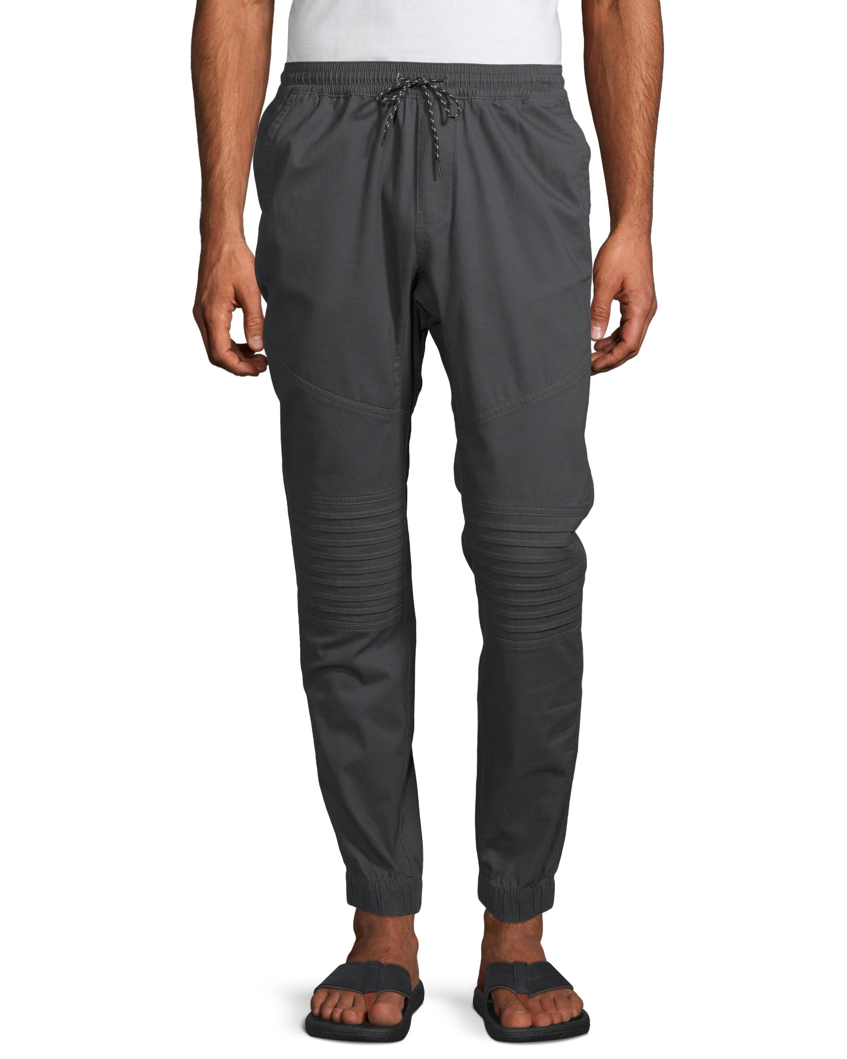 No Boundaries Men's Twill Moto Jogger Pants - Walmart.com