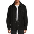 thumbnail image 1 of No Boundaries Men's and Big Men's Button-up Faux Sherpa Jacket, Sizes XS-3XL, 1 of 5