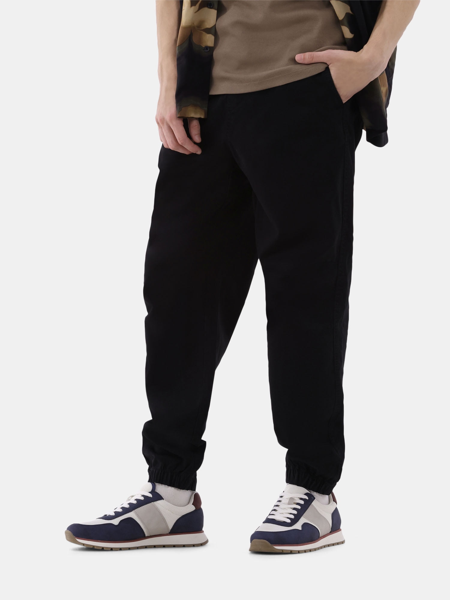 No Boundaries Men's Twill Jogger Pants XS-3XL, Comfortable