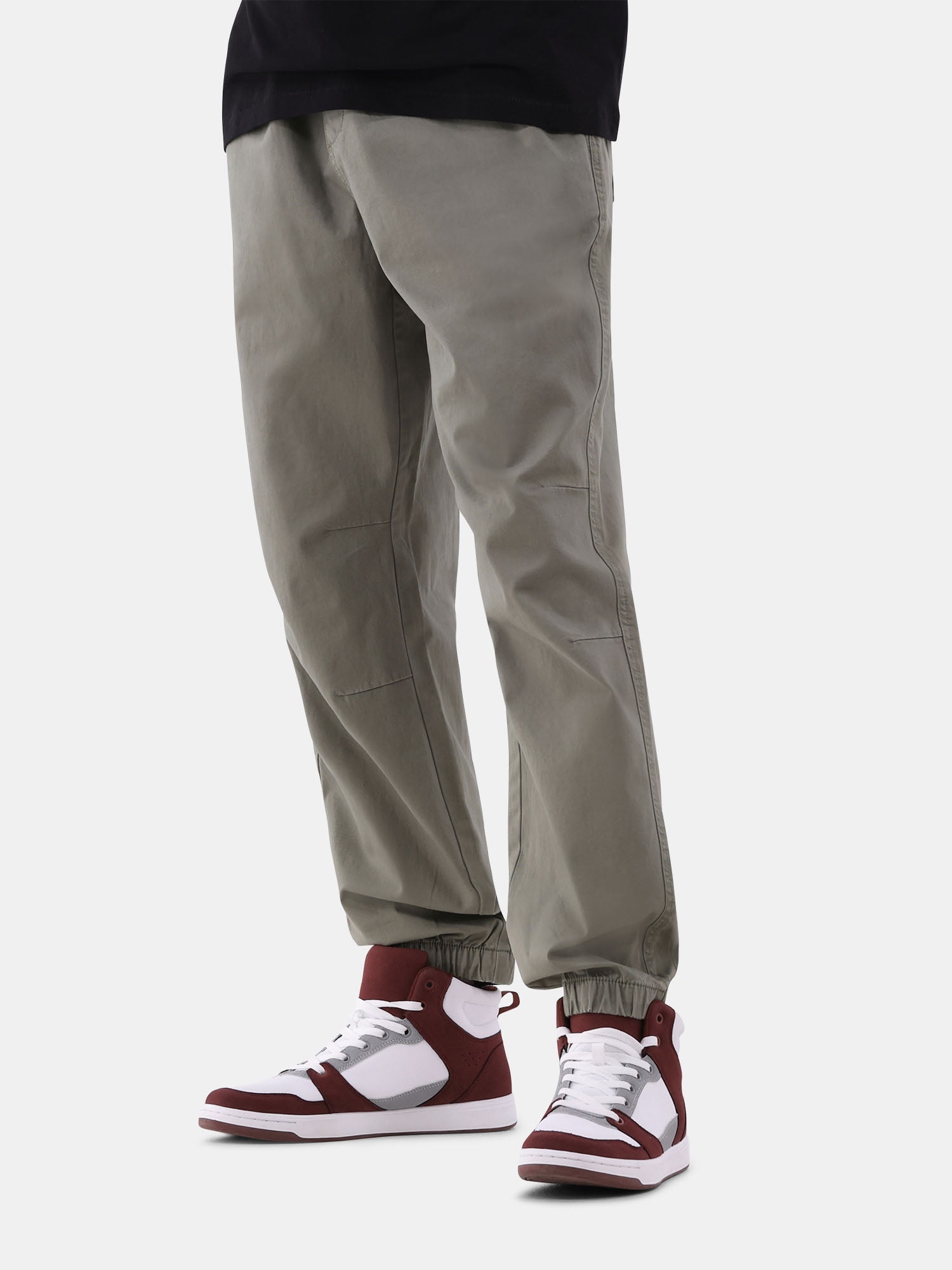 No Boundaries Men's and Big Men's Cotton Blend Twill Jogger Pants, Sizes XS-3XL