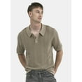 thumbnail image 1 of No Boundaries Drop Needle Stich Polo Sweater, Men's and Big Men's, 1 of 4