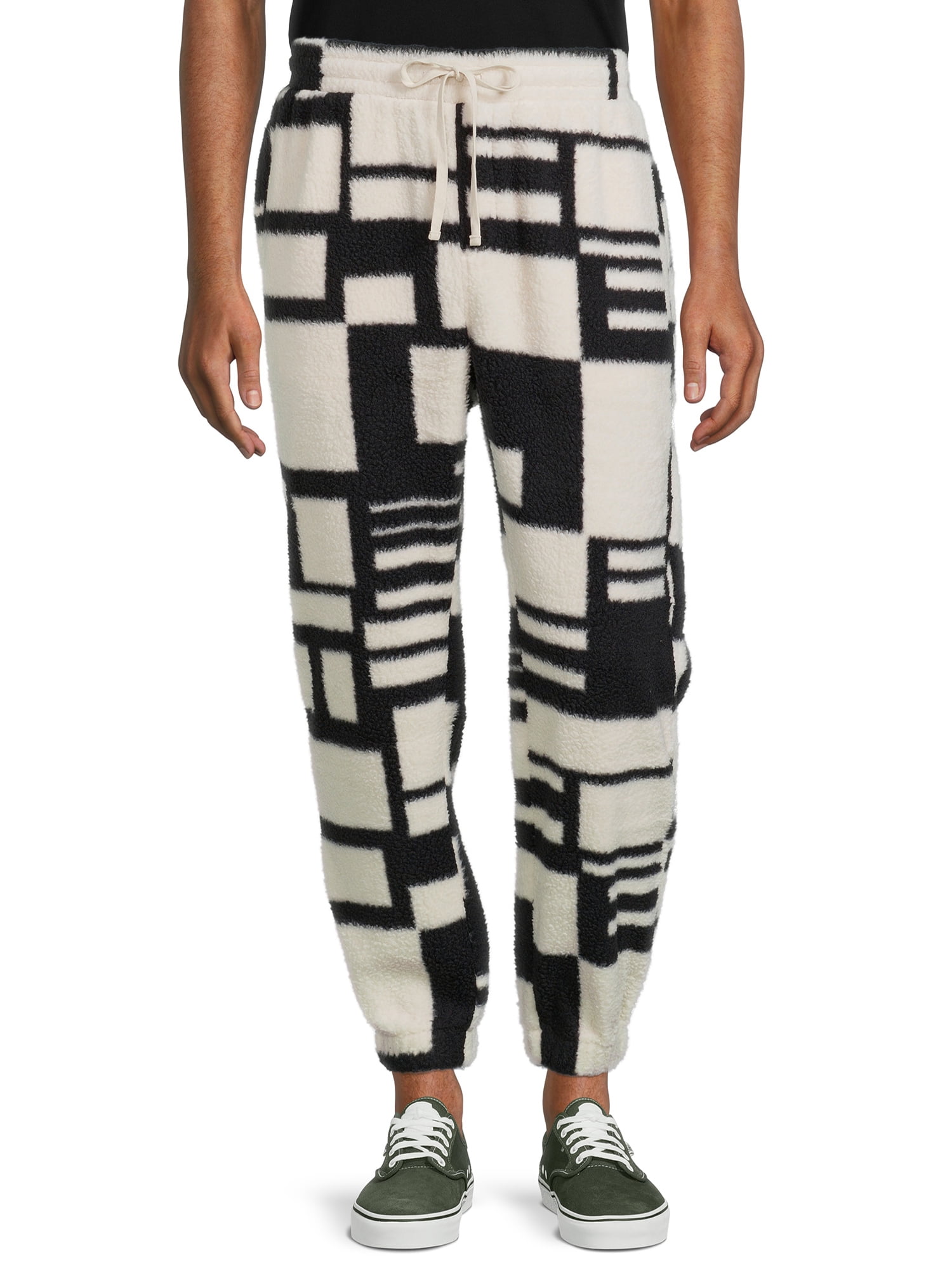 No Boundaries Men's and Big Men's Faux Sherpa Jogger Pants