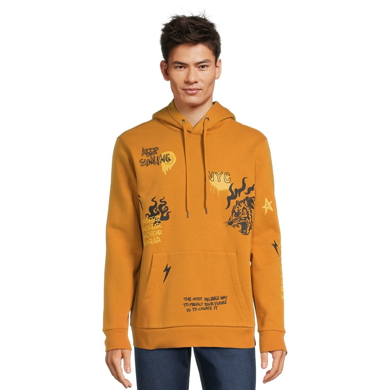 Relaxed Graphic Hoodie - Orange