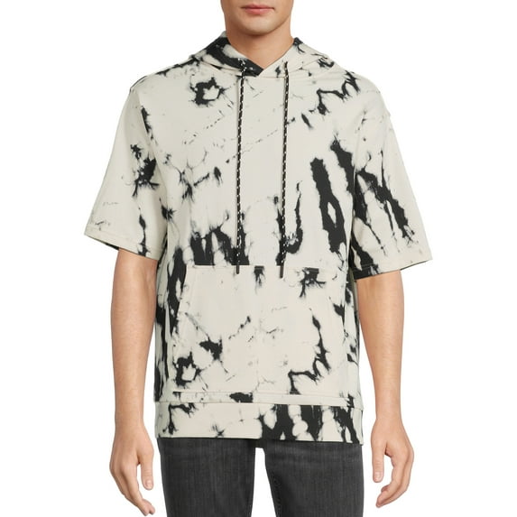 No Boundaries Men's and Big Men's Hoodie with Short Sleeves, Sizes up to 5XL