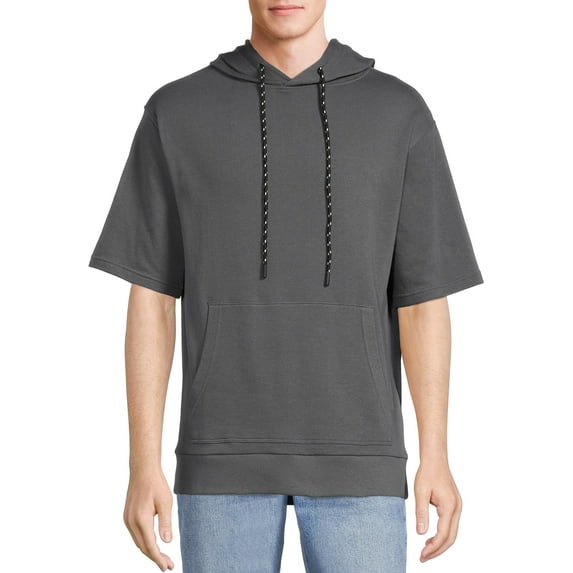 No Boundaries Men's and Big Men's Hoodie with Short Sleeves