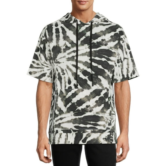 No Boundaries Men's and Big Men's Hoodie with Short Sleeves