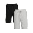 thumbnail image 1 of No Boundaries Men's and Big Men's Jogger Shorts, 2-Pack, Sizes XS-5XL, 1 of 5