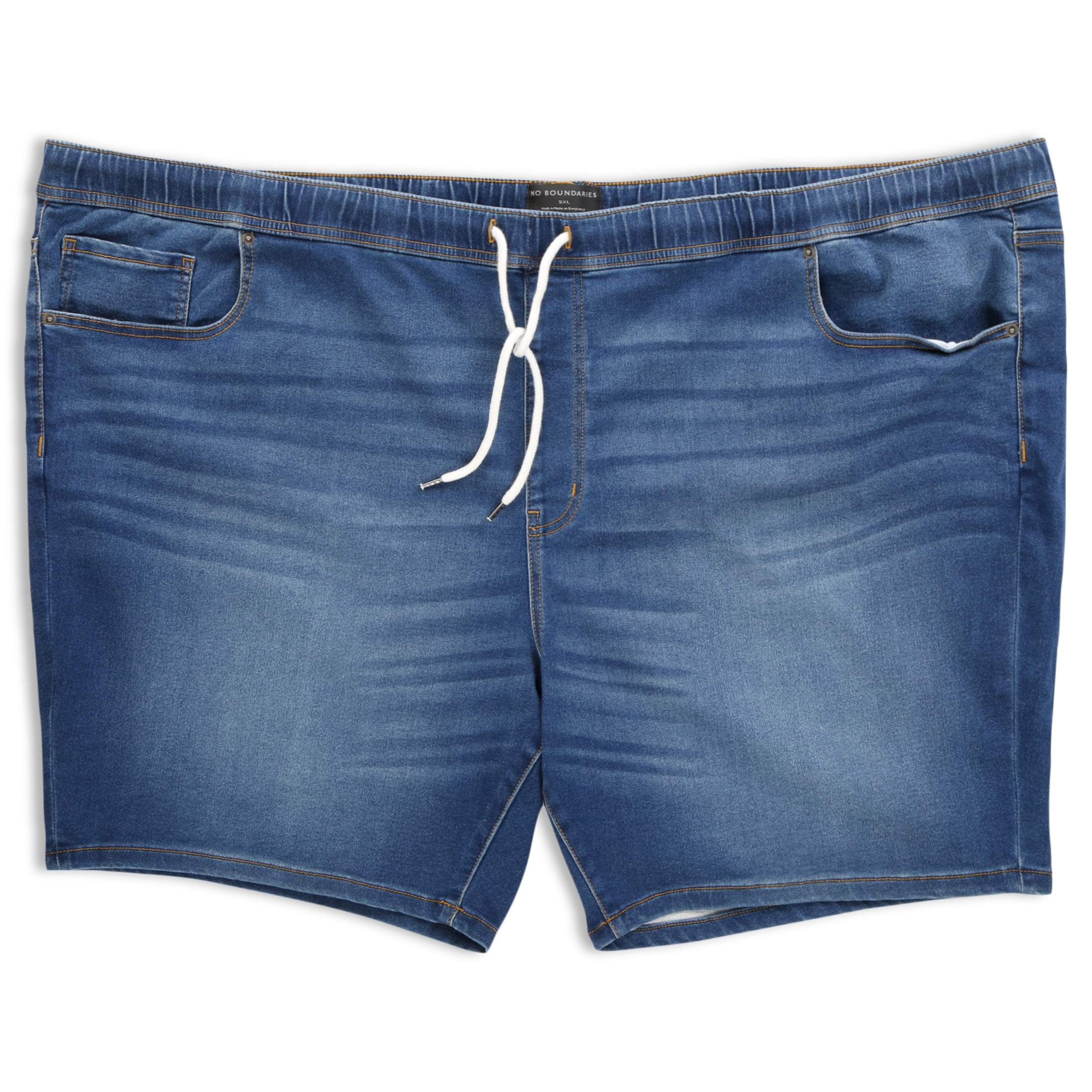 No Boundaries Men's and Big Men's Knit Denim Shorts