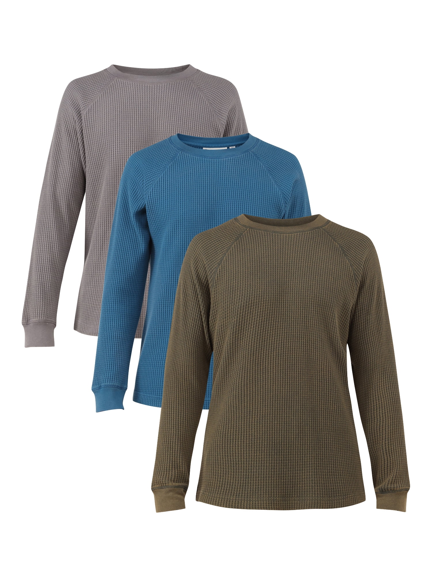 No Boundaries Men's & Big Men's Thermal Shirt with Raglan Sleeves, 3-Pack, Sizes XS-5XL No Boundaries Men's & Big Men's Thermal Shirt with Raglan Sleeves, 3-Pack, Sizes XS-5XL