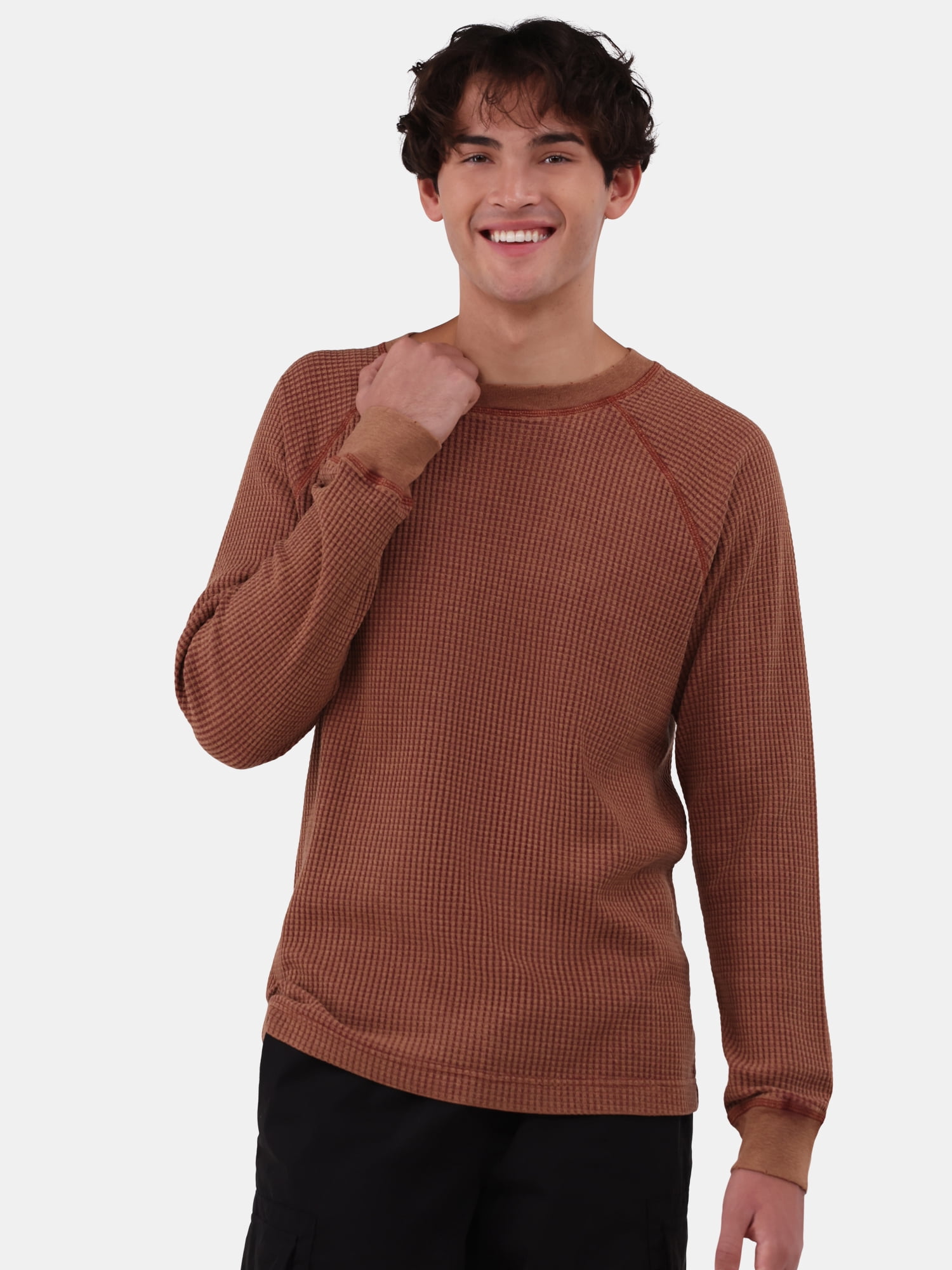 No Boundaries Men's & Big Men's Thermal Shirt with Raglan Sleeves, 3-Pack, Sizes XS-5XL