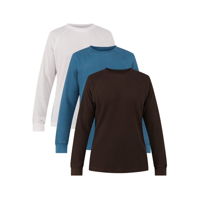 No Boundaries Men's & Big Men's Thermal Shirt with Raglan Sleeves, 3-Pack, Sizes XS-5XL No Boundaries Men's & Big Men's Thermal Shirt with Raglan Sleeves, 3-Pack, Sizes XS-5XL