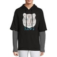 thumbnail image 1 of No Boundaries Men's and Big Men's Layered Look Hoodie , up to size 5XL, 1 of 5