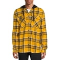 thumbnail image 1 of No Boundaries Men's and Big Men's Long Sleeve Hooded Flannel Shirt, Sizes up to 5X, 1 of 1