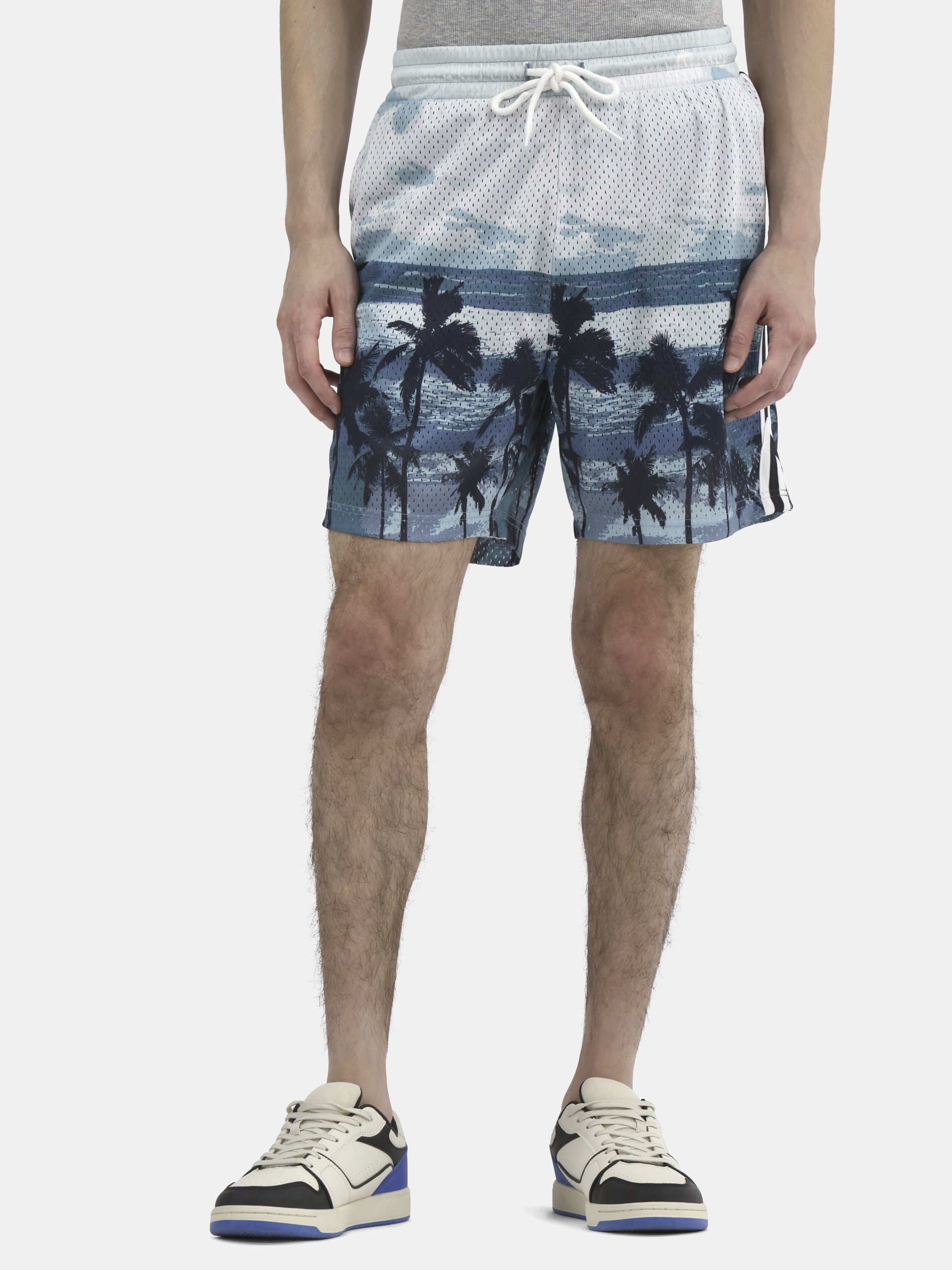 No Boundaries Men's & Big Men's Solid and Printed Mesh Shorts, Sizes XS-5XL