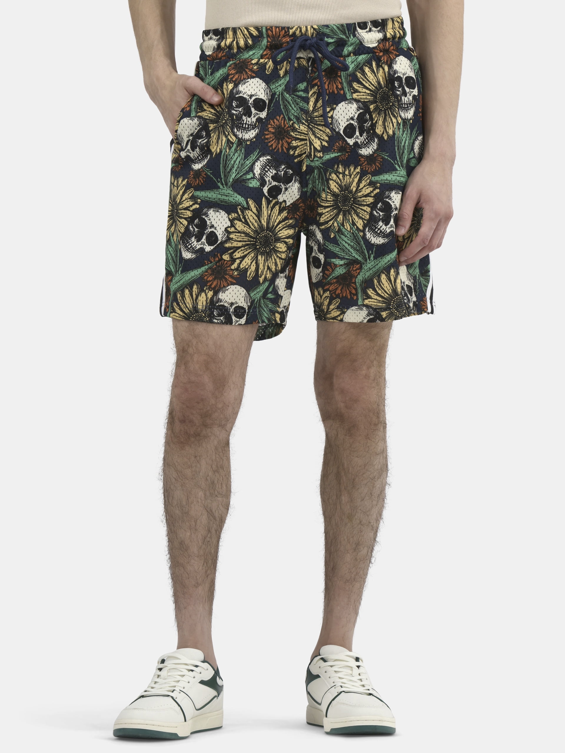 No Boundaries Men's & Big Men's Solid and Printed Mesh Shorts, Sizes XS-5XL