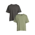 thumbnail image 1 of No Boundaries Men's and Big Men's Oversized T-Shirts, 2-Pack, Sizes XS-5XL, 1 of 5