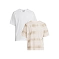 thumbnail image 1 of No Boundaries Men's and Big Men's Oversized T-Shirts, 2-Pack, Sizes XS-5XL, 1 of 5