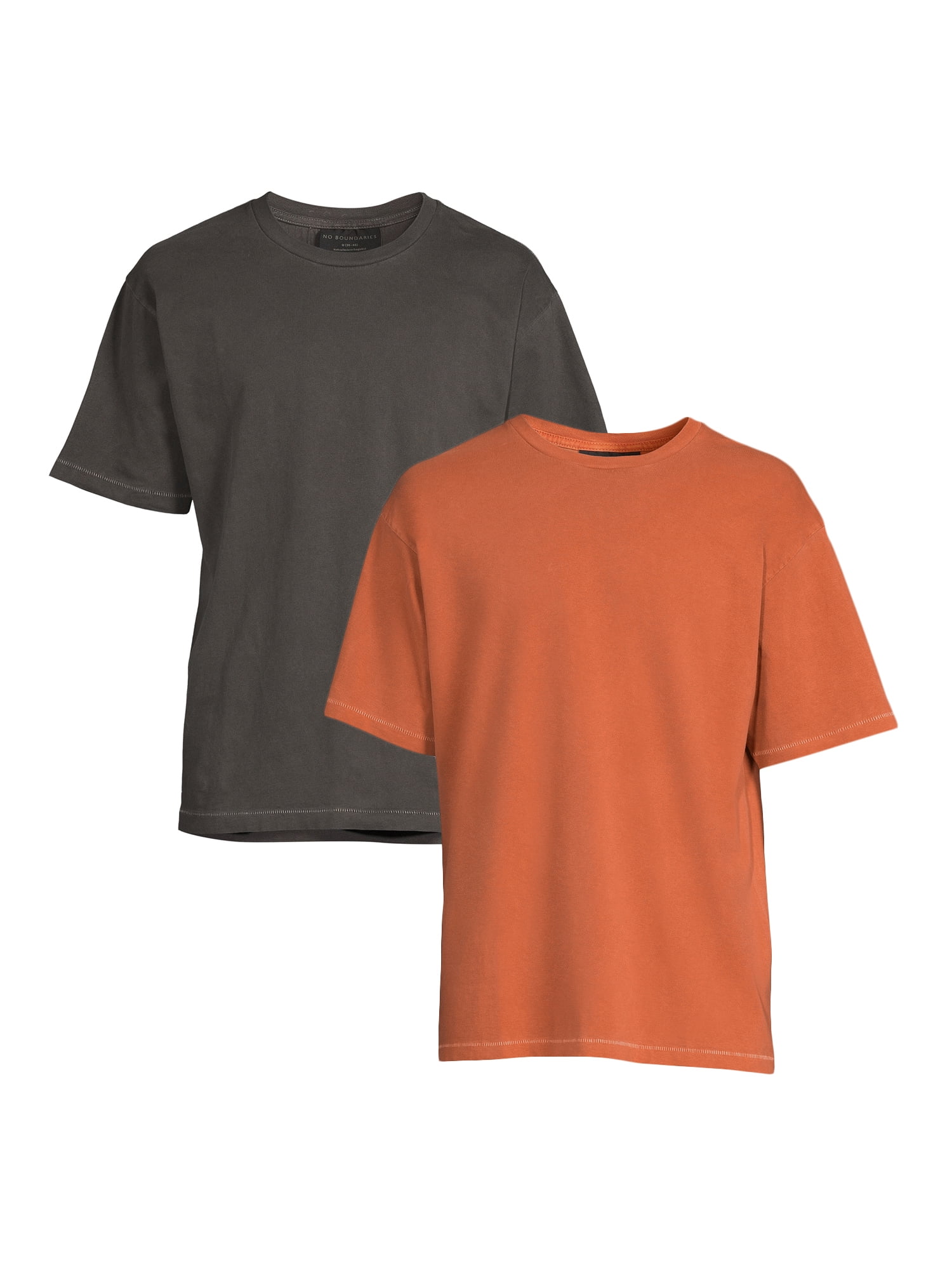 No Boundaries Men's and Big Men's Oversized TShirts, 2Pack