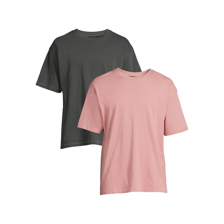 No Boundaries Men's and Big Men's Oversized T-Shirts, 2-Pack 