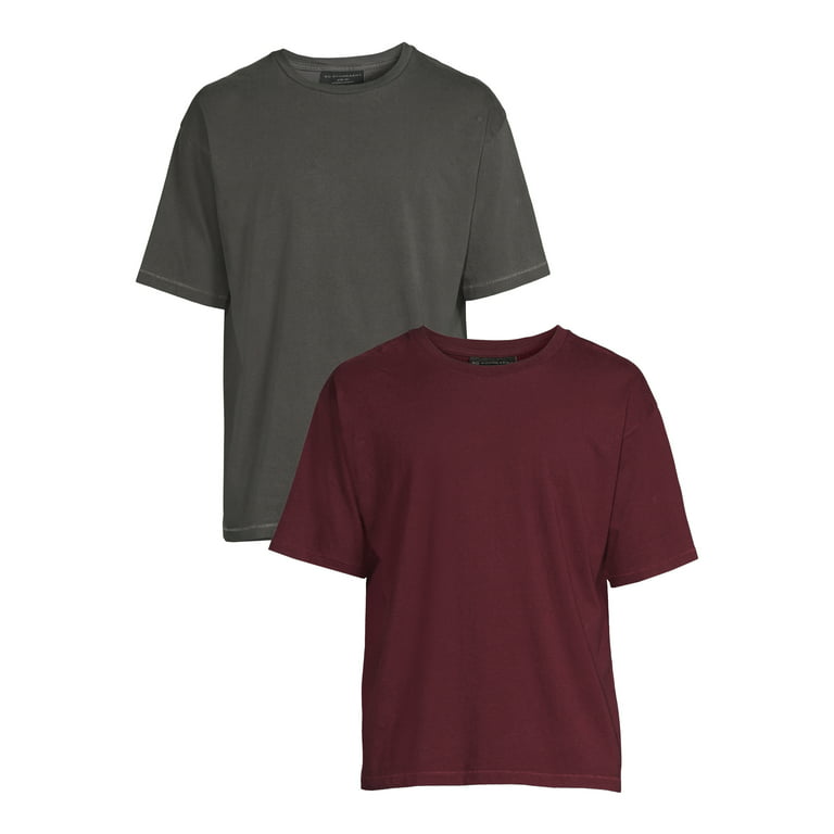 T-Shirts, No Men\'s Big Men\'s 2-Pack and Boundaries Oversized