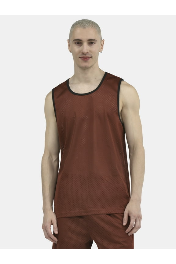 Men's & Big Men's Solid and Printed Mesh Tank Top, Sizes XS-5XL