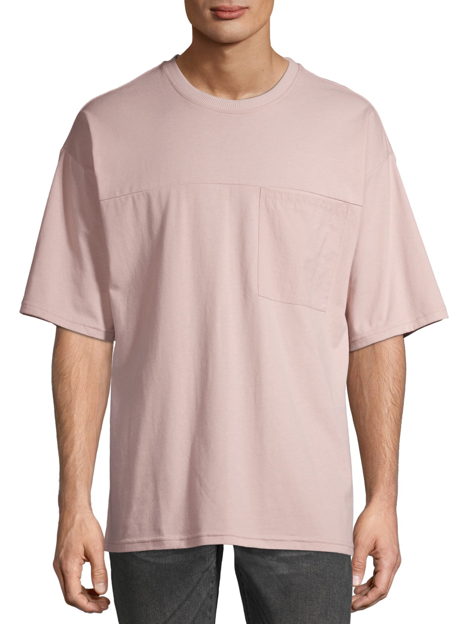 Pocket Crew Neck T-Shirts for Big Men 3XL-8XL