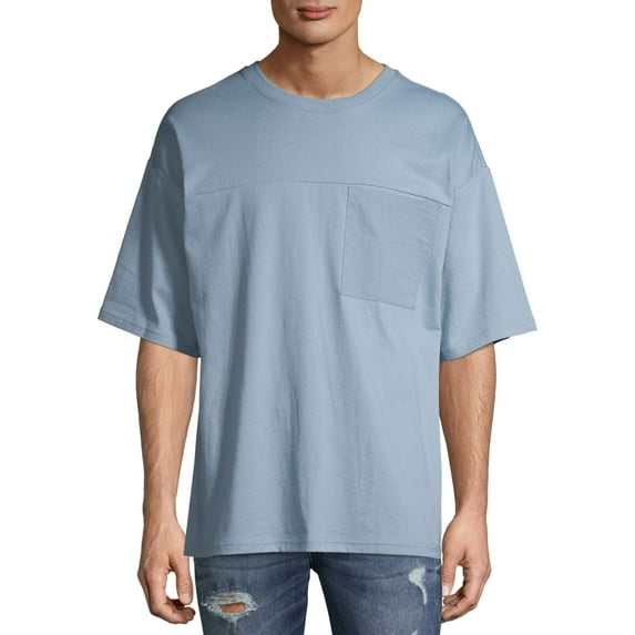 No Boundaries Men's and Big Men's Pocket T-Shirt with Short Sleeves, Sizes up to 5XL