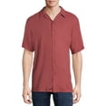 thumbnail image 1 of No Boundaries Men's and Big Men's Printed Button-Front Shirt with Short Sleeves, 1 of 2