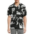 thumbnail image 1 of No Boundaries Men's and Big Men's Printed Button-Front Shirt with Short Sleeves, 1 of 2