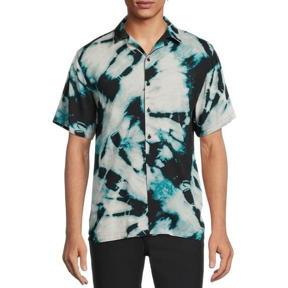 No Boundaries Men's and Big Men's Printed Shirt with Short Sleeves