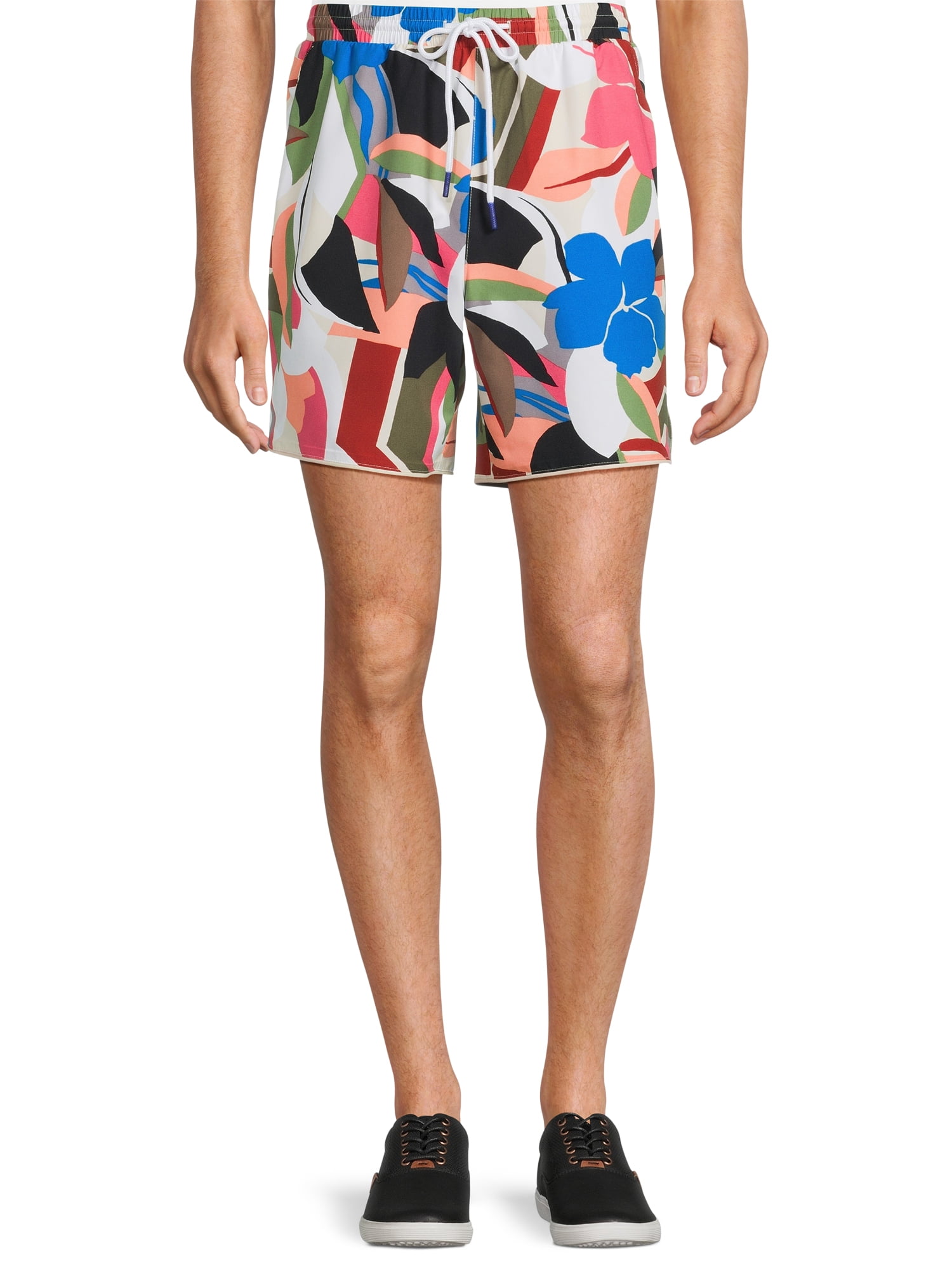 No Boundaries Men's and Big Men's Pull On Nylon Shorts, Sizes XS-5XL