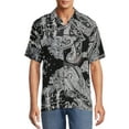 thumbnail image 1 of No Boundaries Men's and Big Men's Rayon Resort Shirt with Short Sleeves, 1 of 5