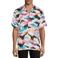 thumbnail image 1 of No Boundaries Men's and Big Men's Short Sleeve Printed Rayon Shirt, 1 of 6