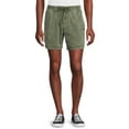 thumbnail image 1 of No Boundaries Men's and Big Men's Stretch Twill Pull On Shorts, up to Size 5XL, 1 of 5