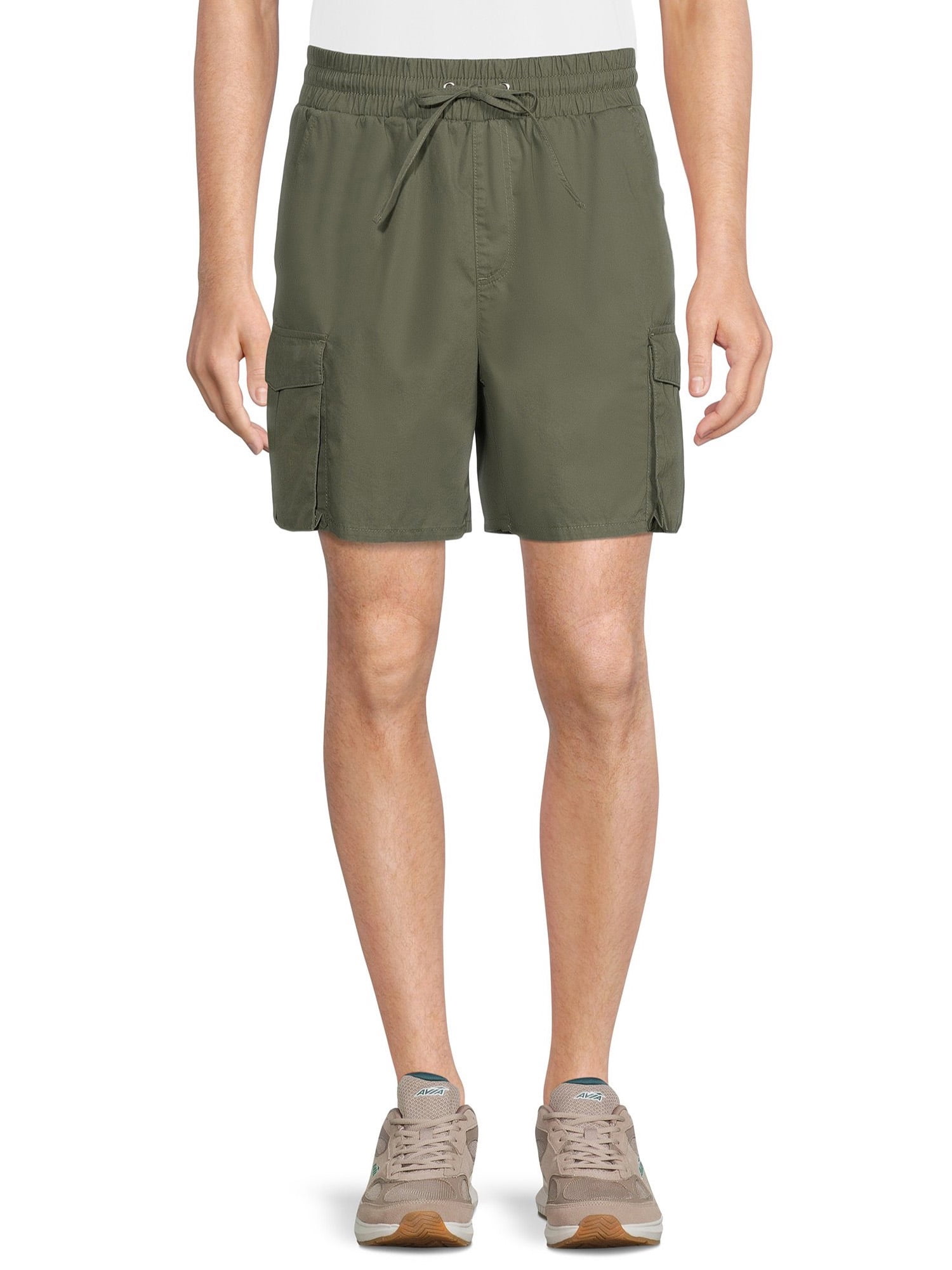 No Boundaries Men s Canvas Cargo Shorts 10 Inseam Sizes 28 40 Walmart