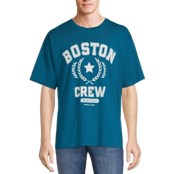 No Boundaries Mens Oversized Tee with Short Sleeves