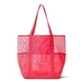 thumbnail image 1 of No Boundaries Mesh Beach Tote Bag, Women's, Coral, 1 of 4