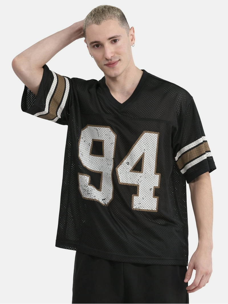 No Boundaries Men's Mesh Short Sleeve Jersey XS to 5XL V-Neck