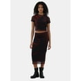 thumbnail image 1 of No Boundaries Mesh Top and Skirt Set, 2-Piece, Women’s and Women’s Plus, 1 of 2