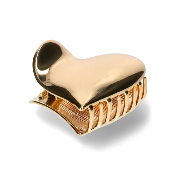 No Boundaries Heart Hair Claw Clip Set, Gold-tone, Women's