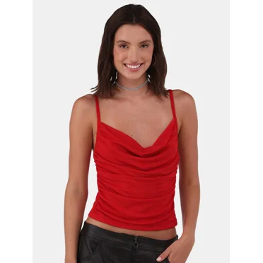 No Boundaries Metallic Cami, Women's and Women's Plus