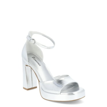 No Boundaries Metallic Platform Heels, Women’s